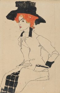 女性の肖像、1910 作： Egon Schiele